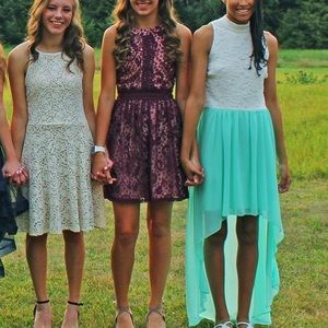 ✨Homecoming formal dress purple pink lace short✨